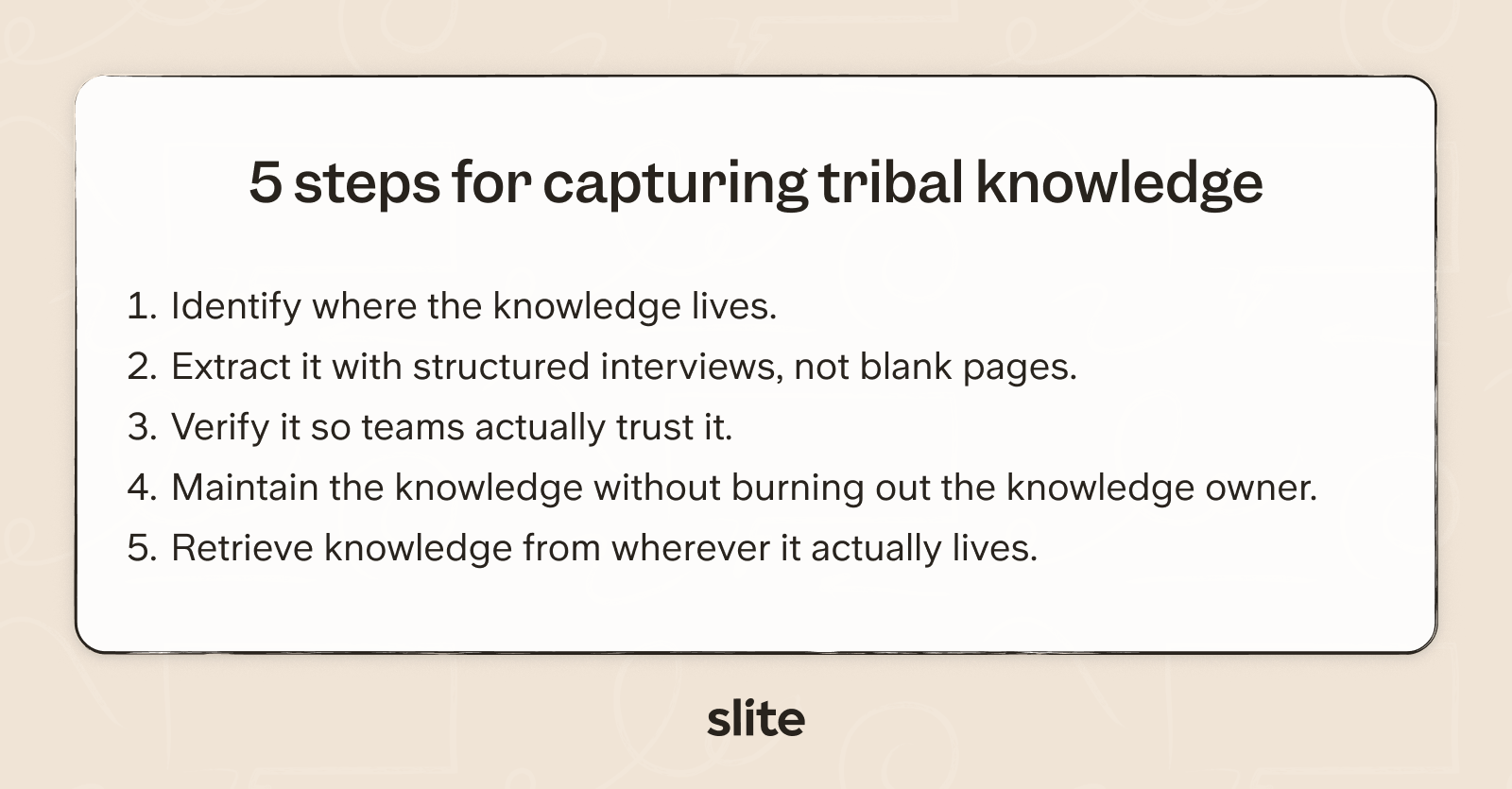 5 steps for capturing tribal knowledge