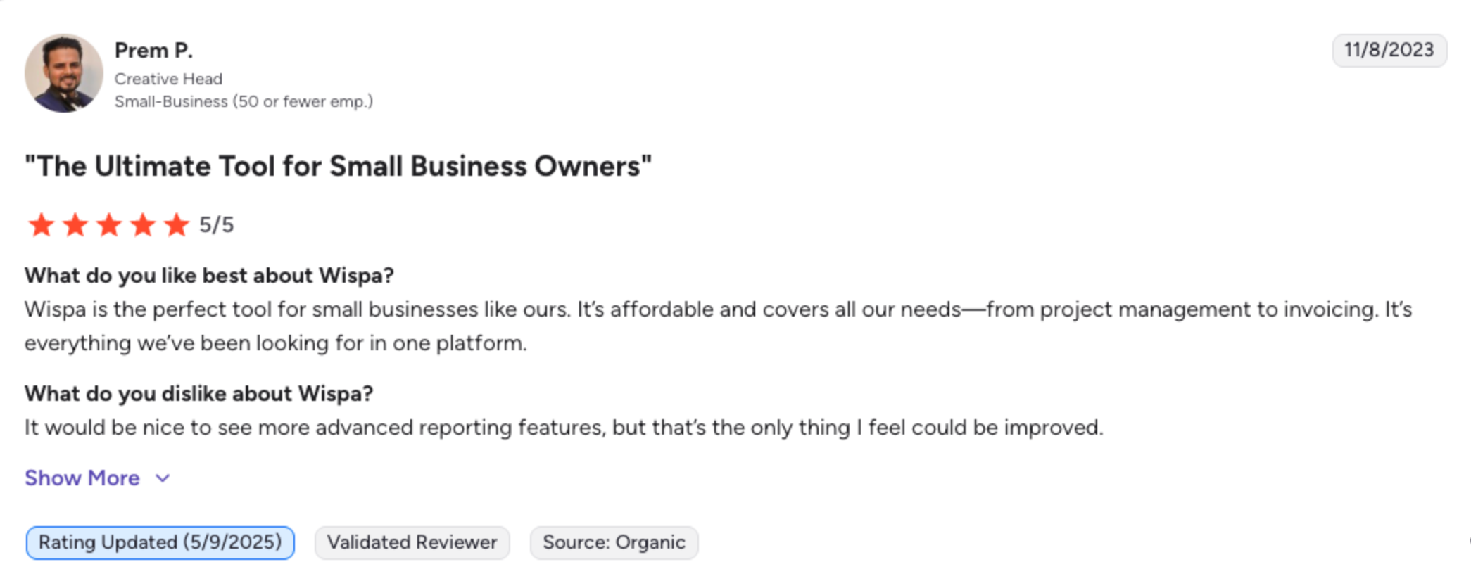 Wispa client review