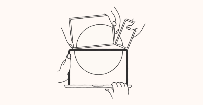 Desktop and mobile apps illustration